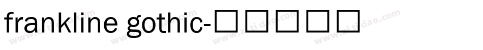 frankline gothic字体转换